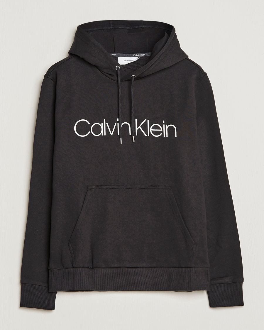 Homme | Pulls Et Tricots | Calvin Klein | Front Logo Hoodie Black