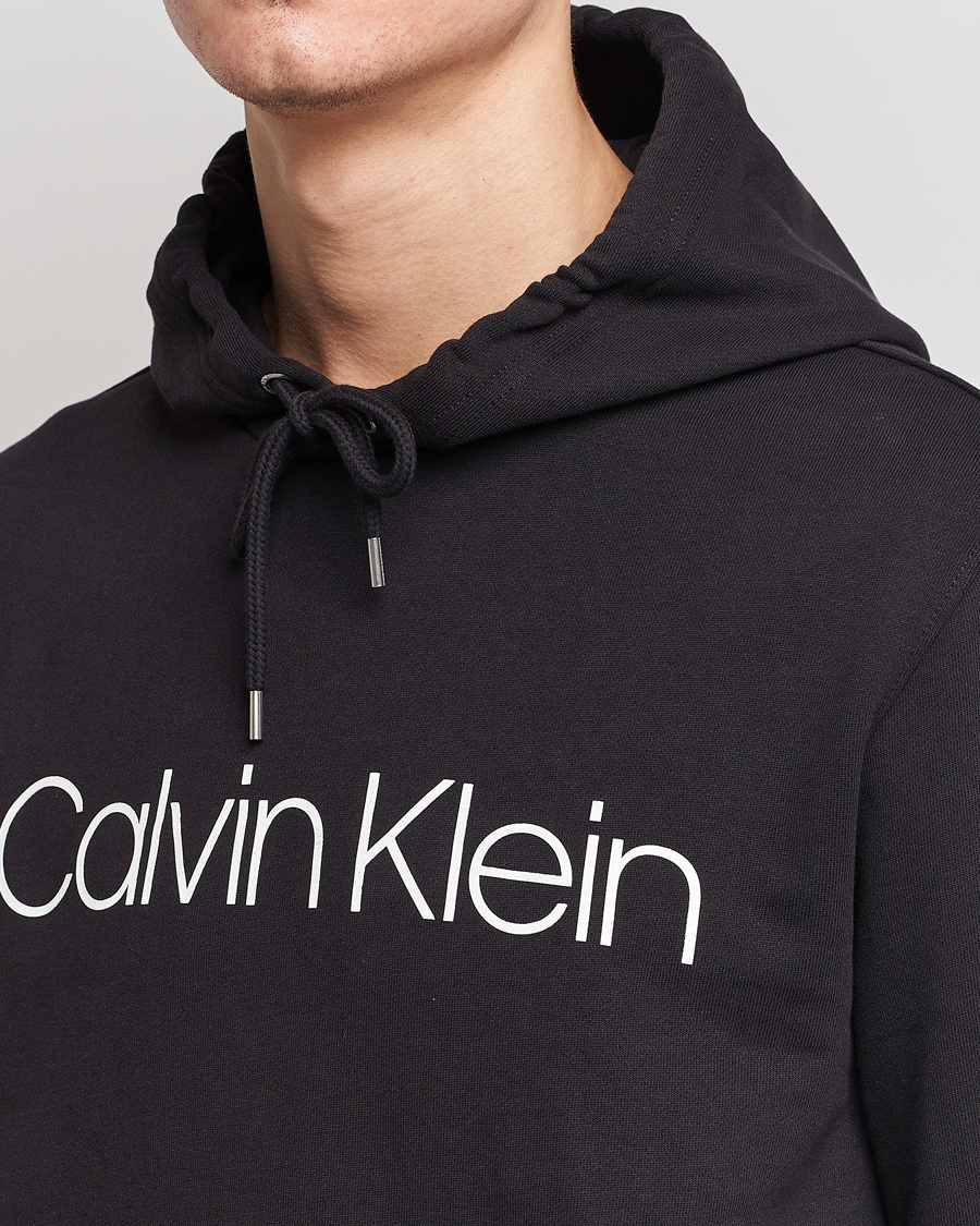 Homme | Pulls Et Tricots | Calvin Klein | Front Logo Hoodie Black