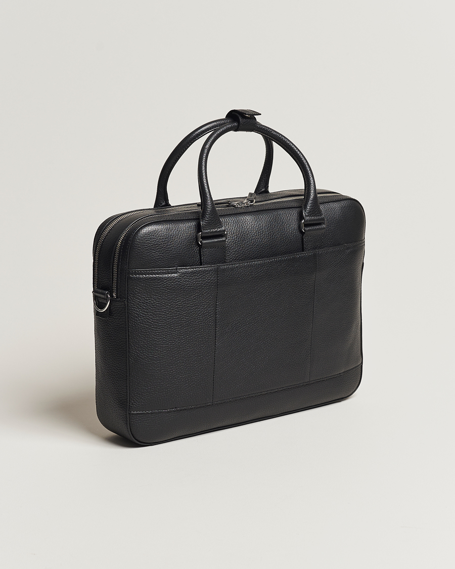 Heren | Tassen | Tiger of Sweden | Burin Grained Leather Breifcase Black