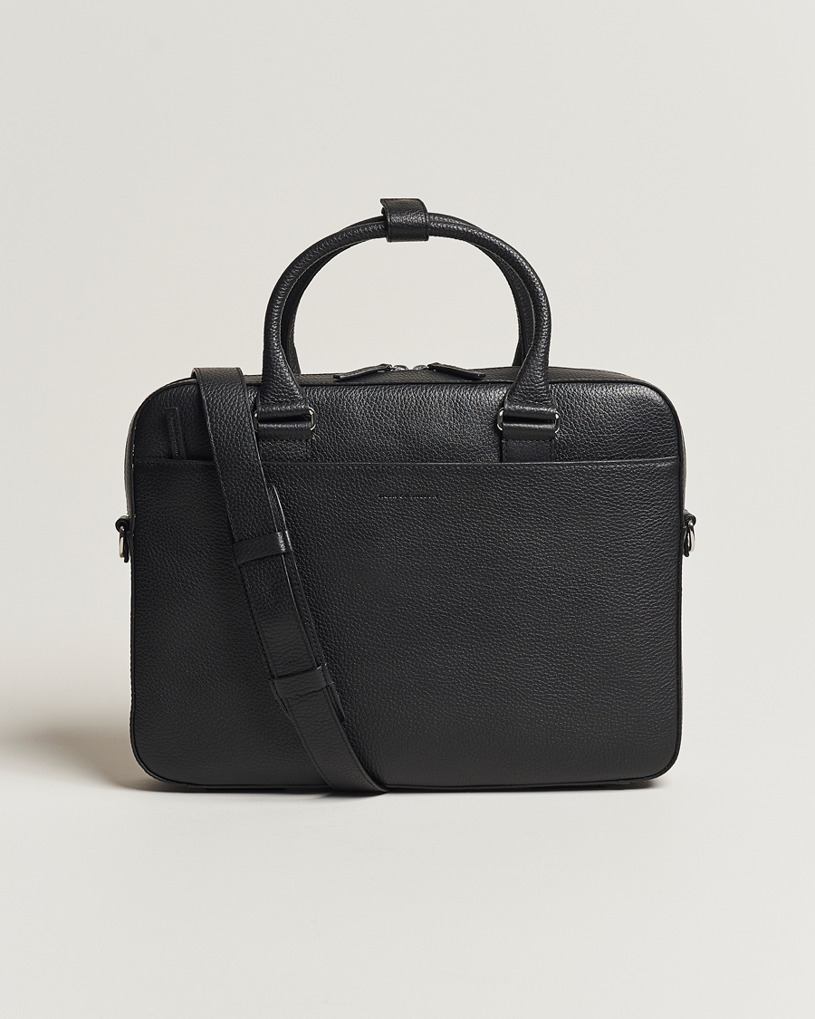 Heren | Tassen | Tiger of Sweden | Bosun Grained Leather Briefcase Black
