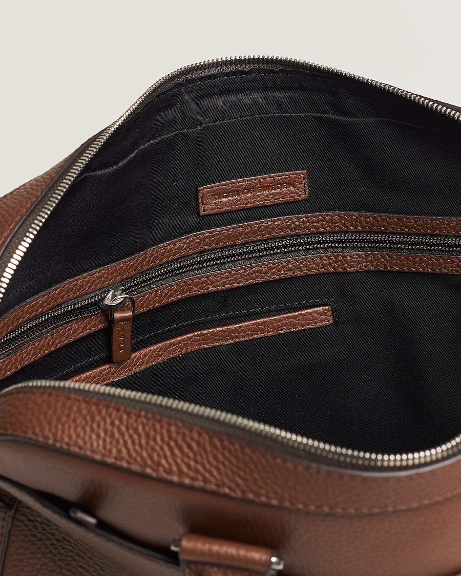 Heren | Tassen | Tiger of Sweden | Bosun Grained Leather Briefcase Brown