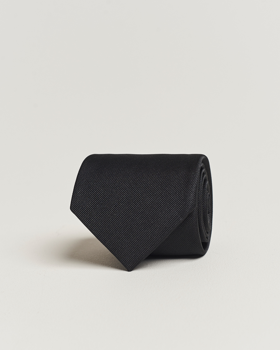 Heren | Stropdassen | Amanda Christensen | Plain Classic Tie 8 cm Black