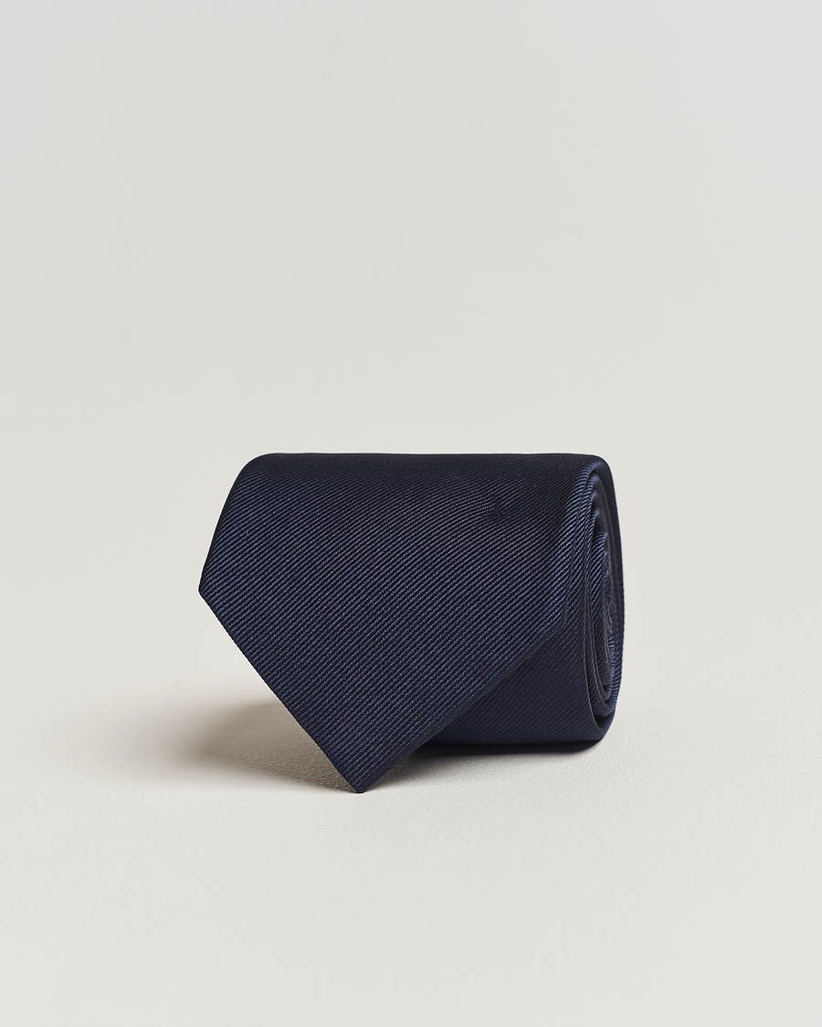 Heren | Stropdassen | Amanda Christensen | Plain Classic Tie 8 cm Navy