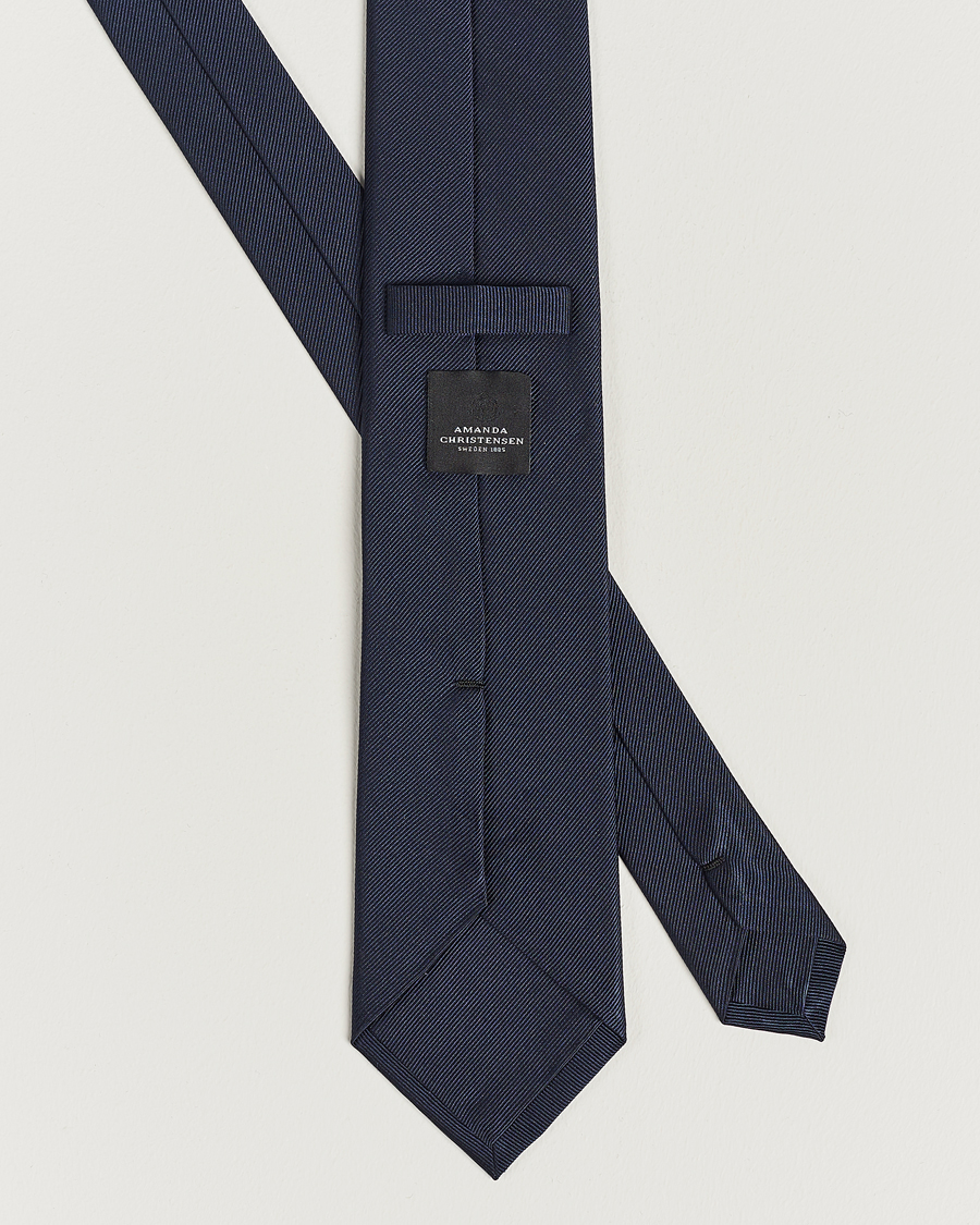 Heren | Stropdassen | Amanda Christensen | Plain Classic Tie 8 cm Navy