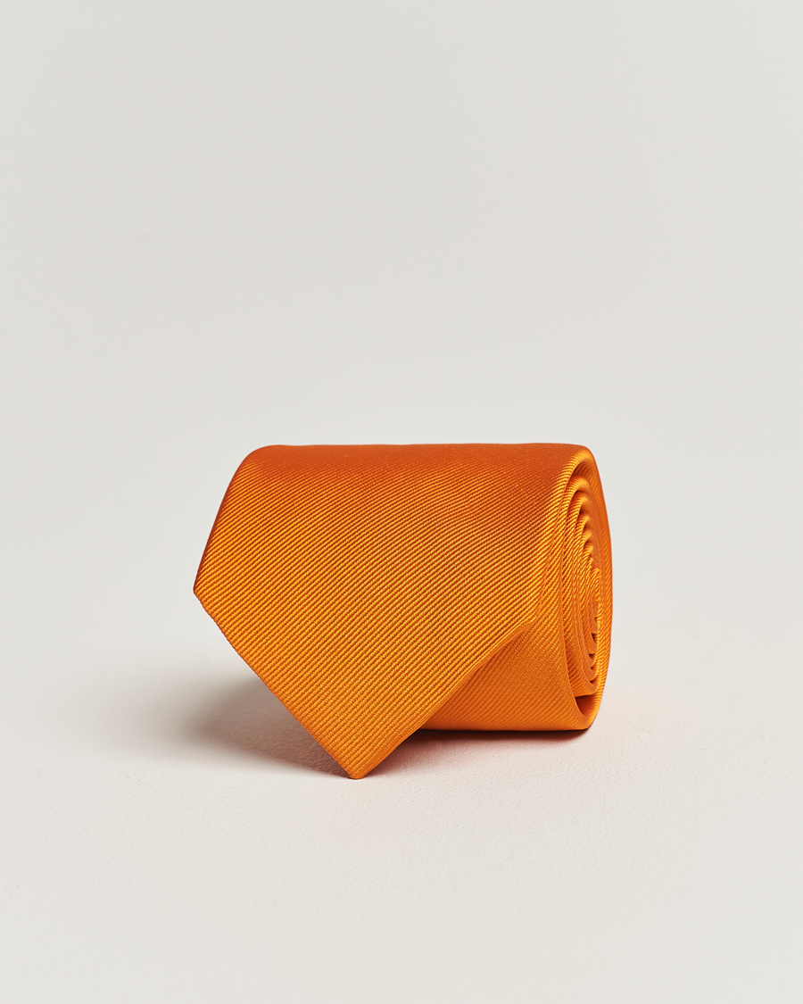 Homme | Cravates | Amanda Christensen | Plain Classic Tie 8 cm Orange