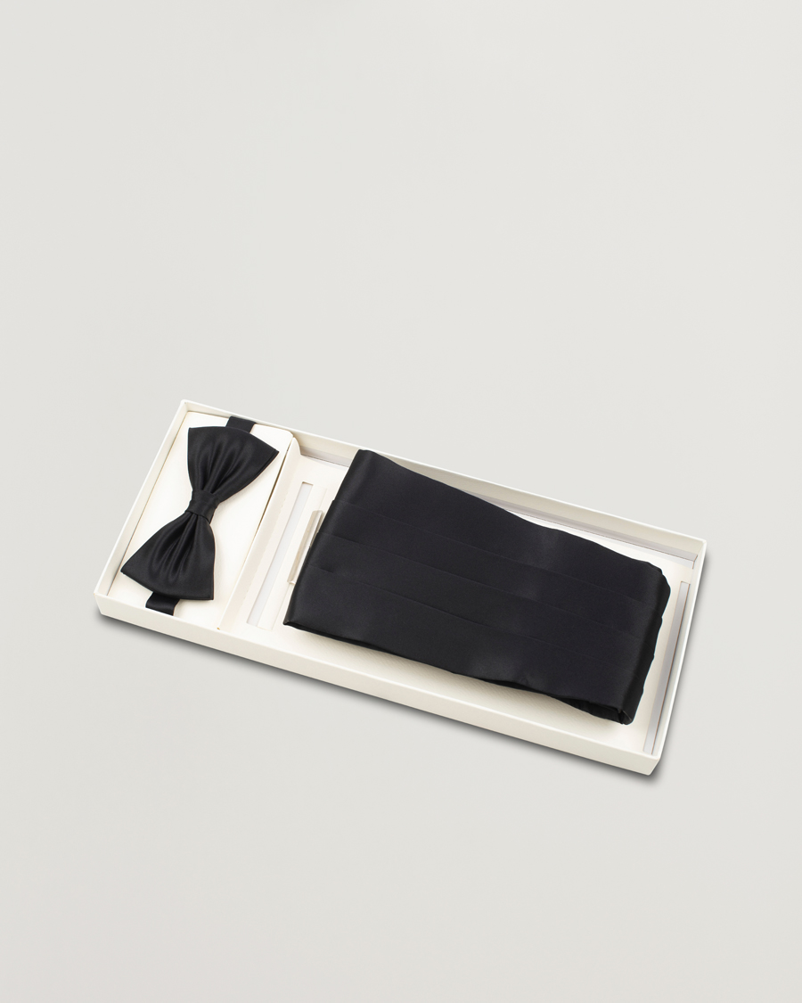 Homme | Nœuds Papillon | Amanda Christensen | Silk Cummerbund Set Black Black