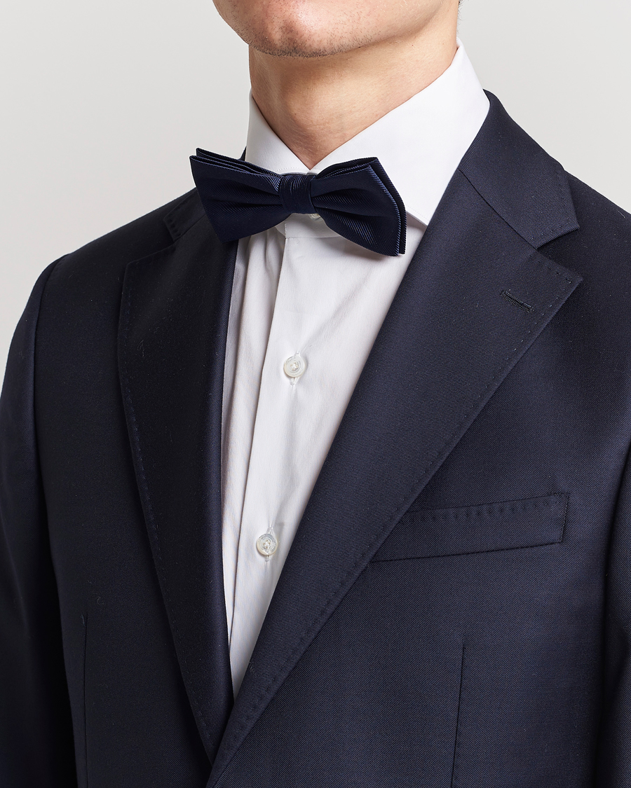 Heren | Amanda Christensen Pre Tie Silk Navy | Amanda Christensen | Pre Tie Silk Navy