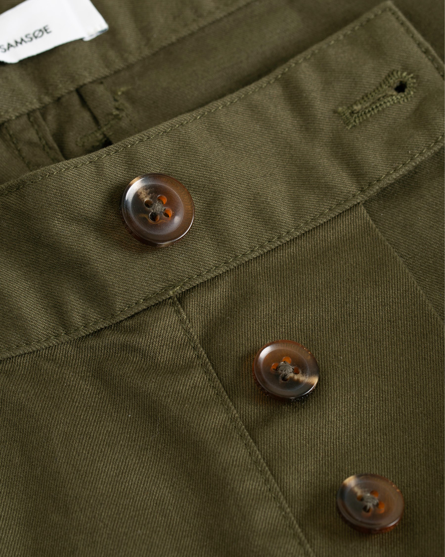 Homme | Shorts | Samsøe Samsøe | Samsøe & Samsøe Balder Cotton Shorts Olive Night
