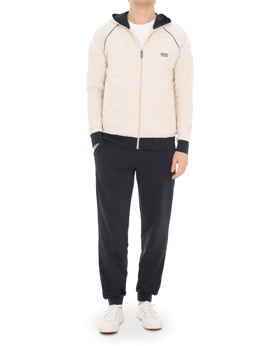 Heren | BOSS Loungewear Full Zip Hoodie Sand | BOSS BLACK | BOSS Loungewear Full Zip Hoodie Sand