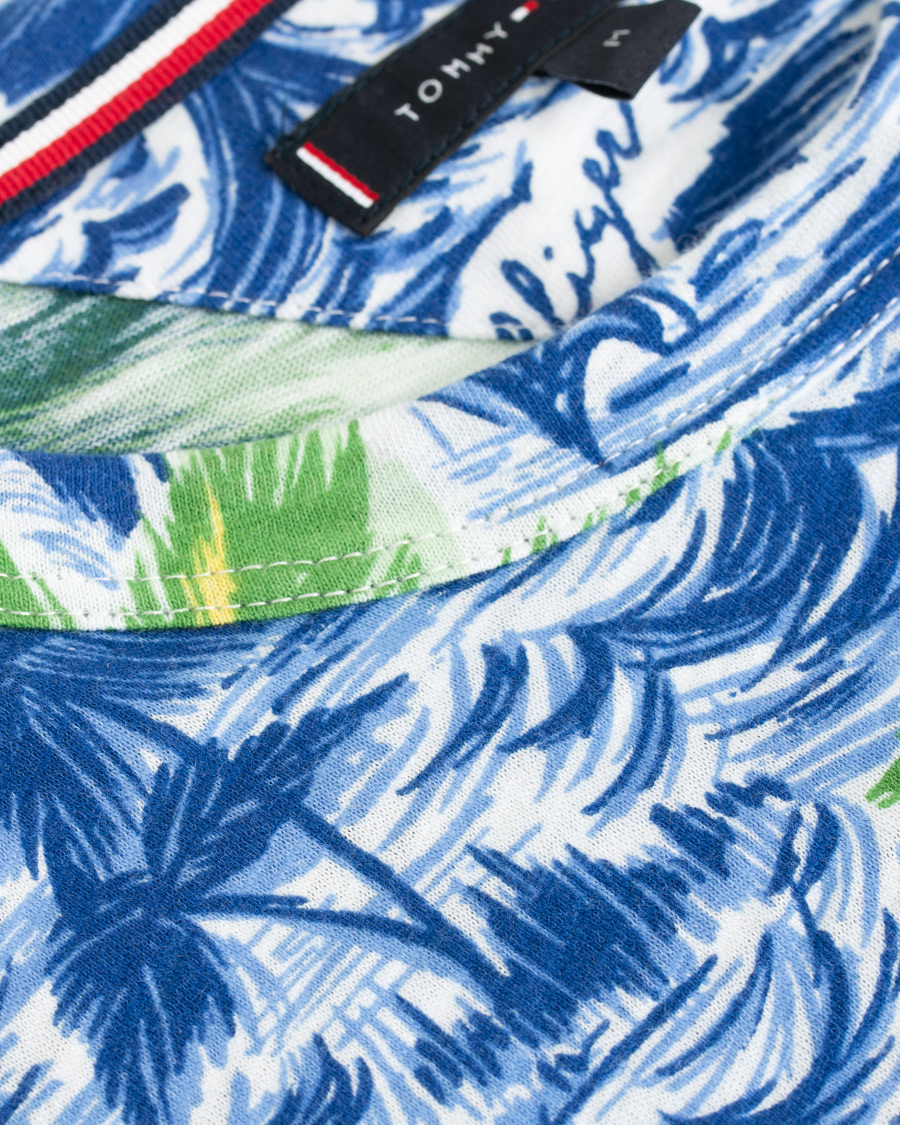 Heren | T-shirts | Tommy Hilfiger | Palm Over Print Crew Neck Tee Snow White