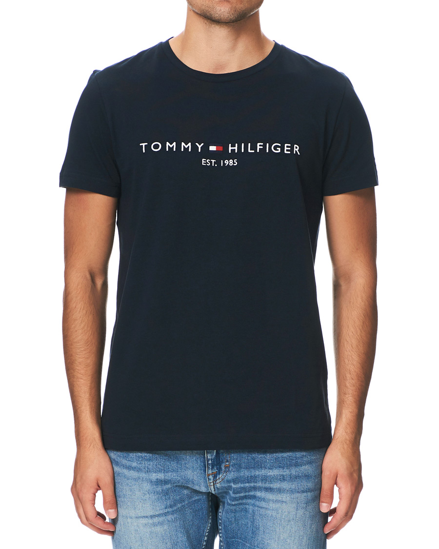 Homme | T-shirts | Tommy Hilfiger | Logo Crew Neck Tee Sky Captain