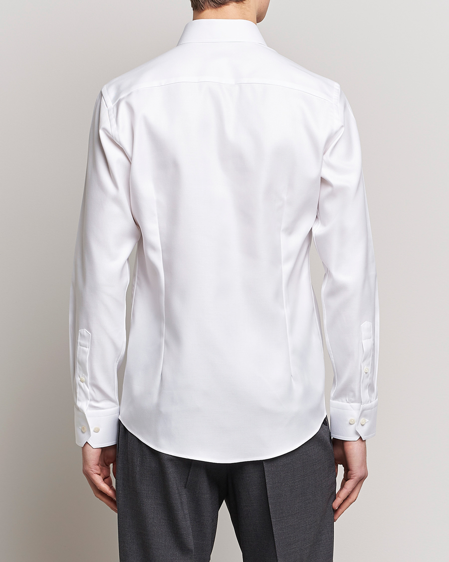 Heren | Overhemden | Eton | Slim Fit Textured Twill Shirt White
