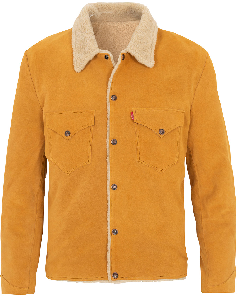Heren | Jassen | Levi's Vintage Clothing | Suede Sherpa Trucker Golden Nugget