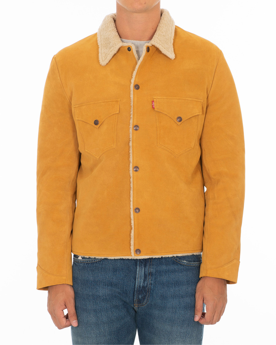 Heren | Jassen | Levi's Vintage Clothing | Suede Sherpa Trucker Golden Nugget