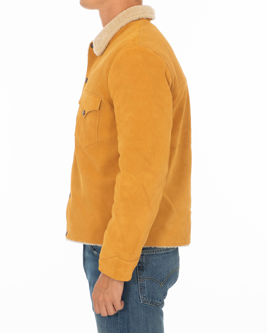 Heren | Jassen | Levi's Vintage Clothing | Suede Sherpa Trucker Golden Nugget