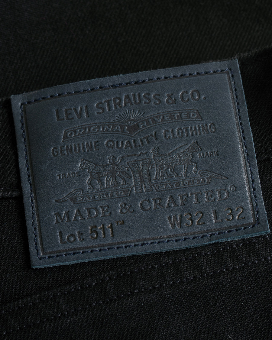 Homme | Jeans | Levi's Made & Crafted | 511 Slim Fit Stretch Black Rinse Jeans Black