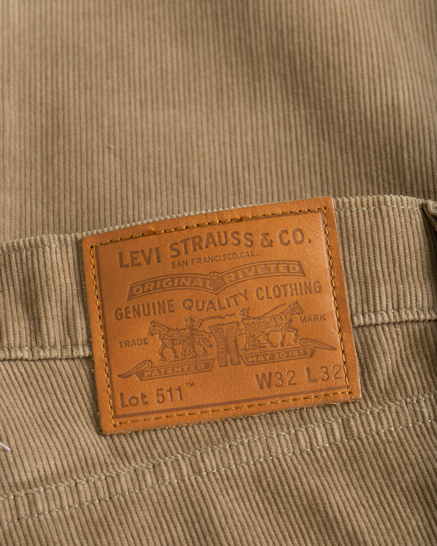 Homme | Pantalons | Levi's | 511 Slim Fit Stretch Corduroy Trousers Lead Grey