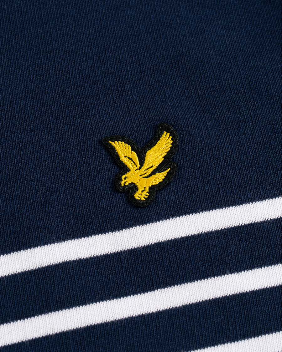 Heren | Truien | Lyle & Scott | Stripe Hoodie Navy/White