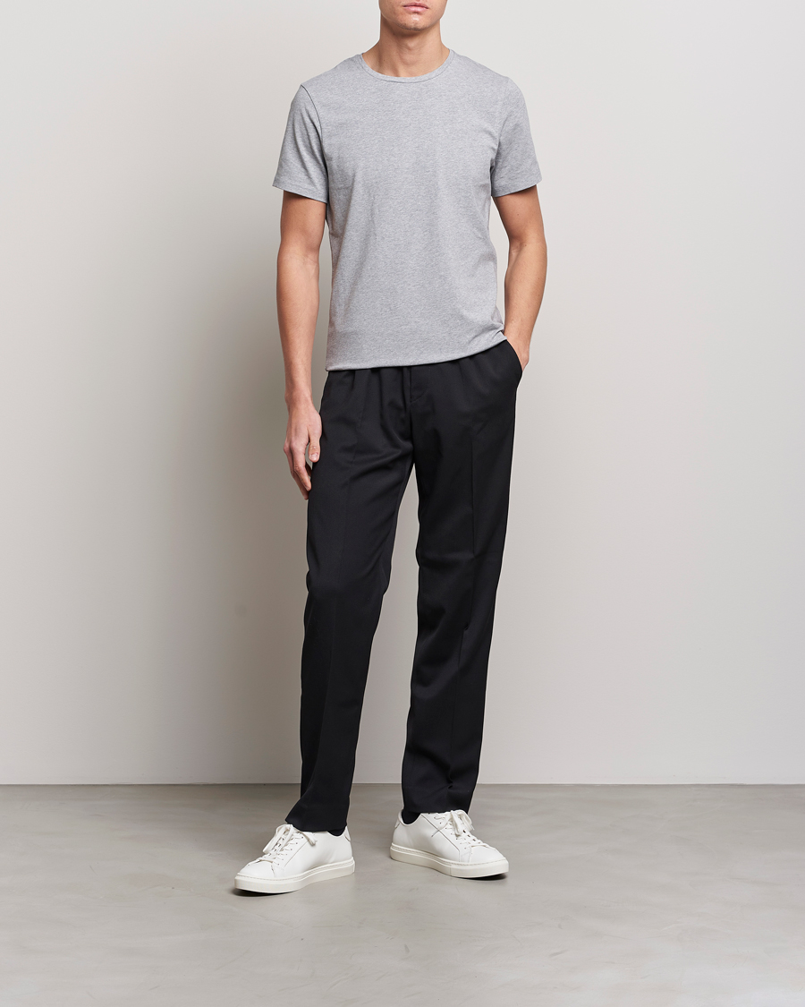 Homme | T-shirts | Bread & Boxers | 2-Pack Crew Neck Tee Grey Melange