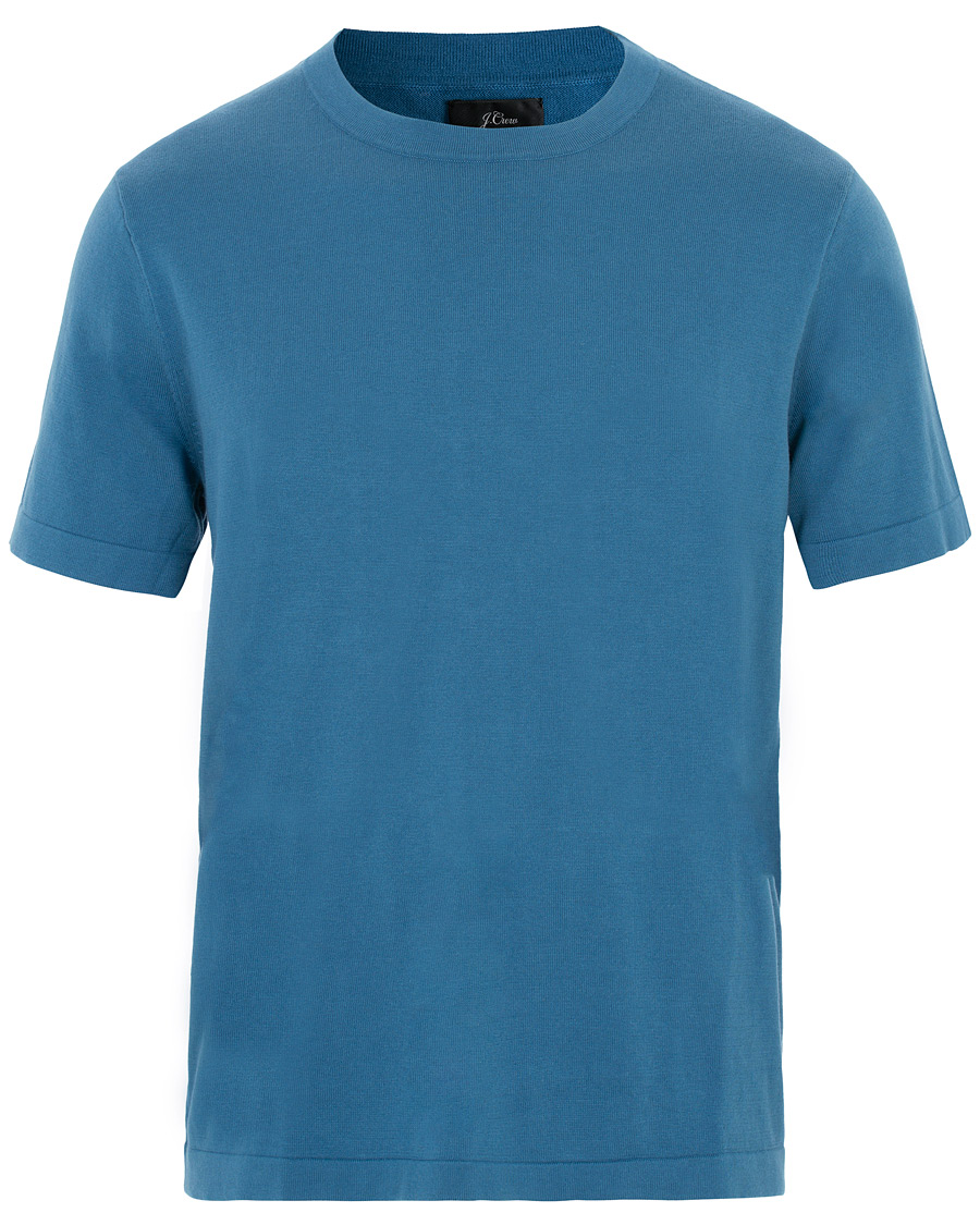 Heren | T-shirts | J.Crew | Pima/Silk T-shirt Deep Blue