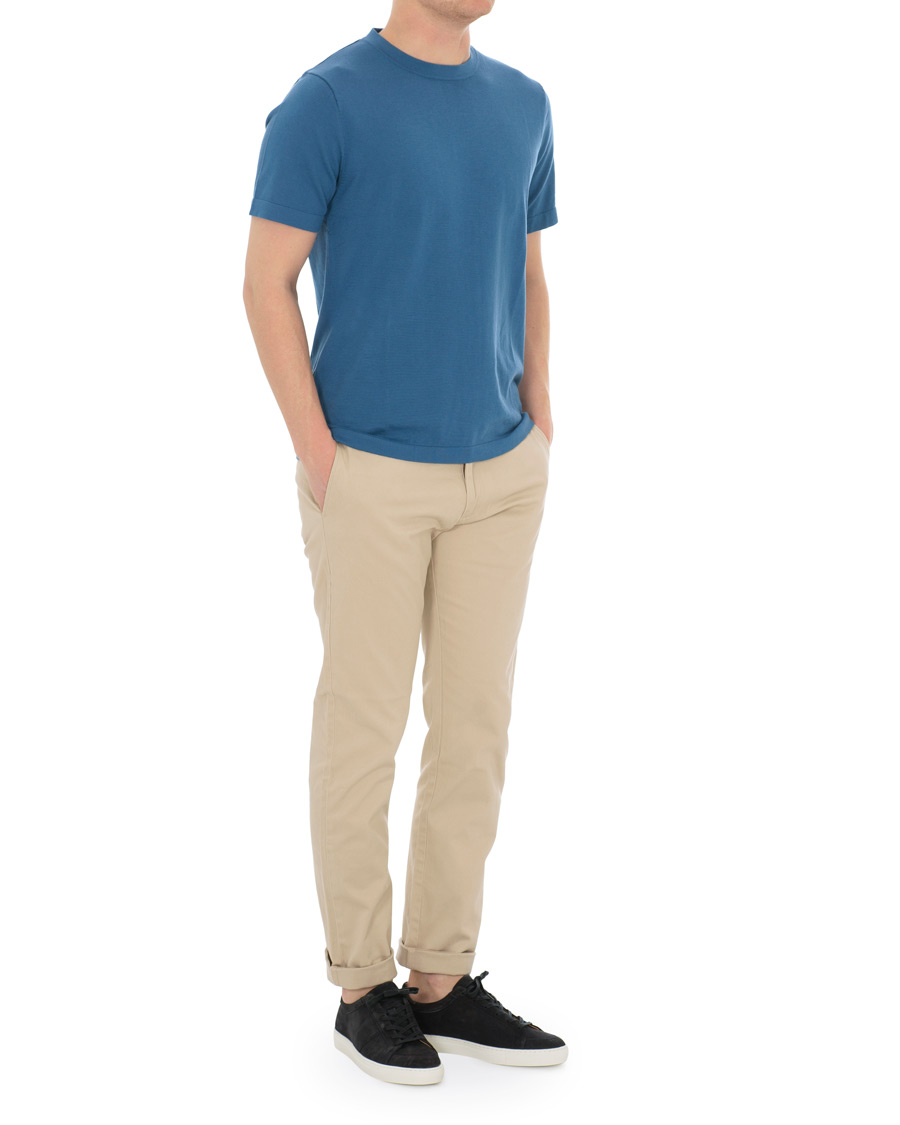 Heren | T-shirts | J.Crew | Pima/Silk T-shirt Deep Blue