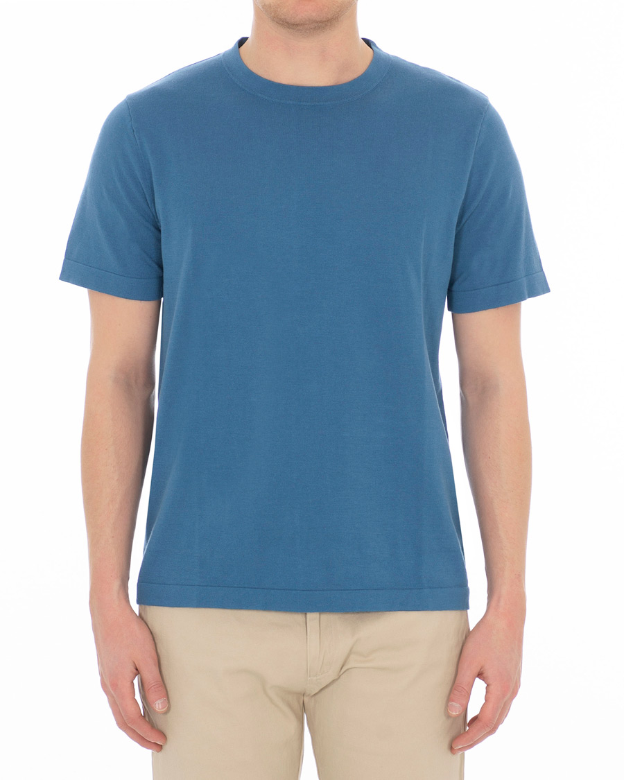 Heren | T-shirts | J.Crew | Pima/Silk T-shirt Deep Blue