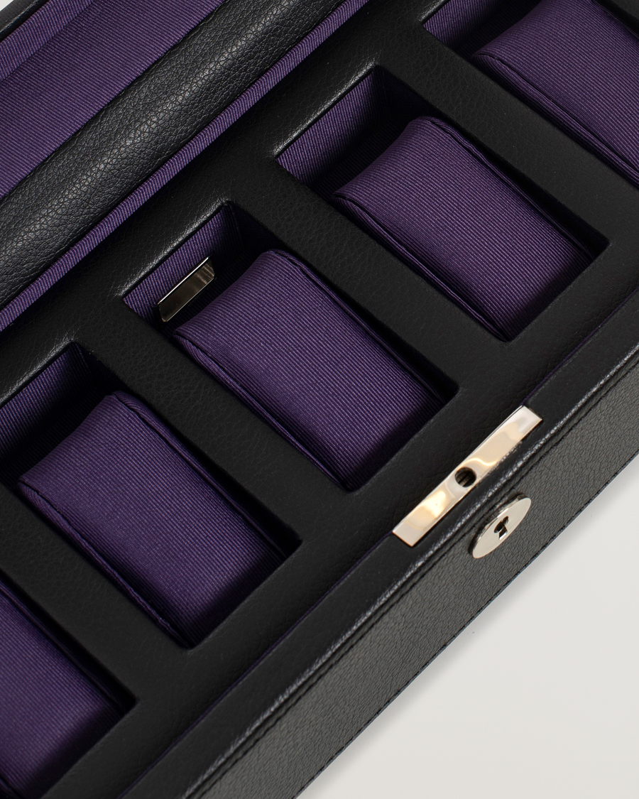 Heren | Horloge & juwelendozen | WOLF | Windsor 5 Piece Watch Box Black Purple