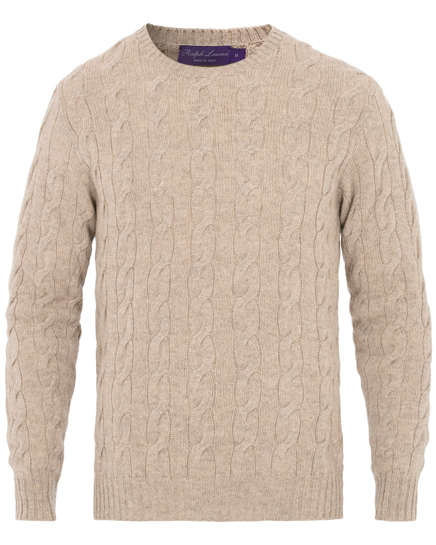Homme | Pulls Et Tricots | Ralph Lauren Purple Label | Cashmere Cable Knit Oat Melange
