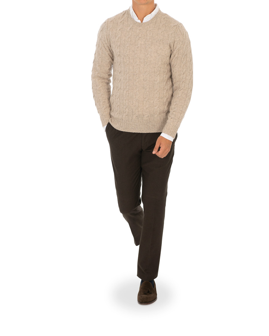 Homme | Pulls Et Tricots | Ralph Lauren Purple Label | Cashmere Cable Knit Oat Melange