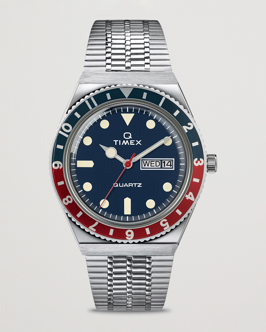 Heren | Timex Q Reissue 1979 Silver/Blue Dial | Timex | Q Reissue 1979 Silver/Blue Dial