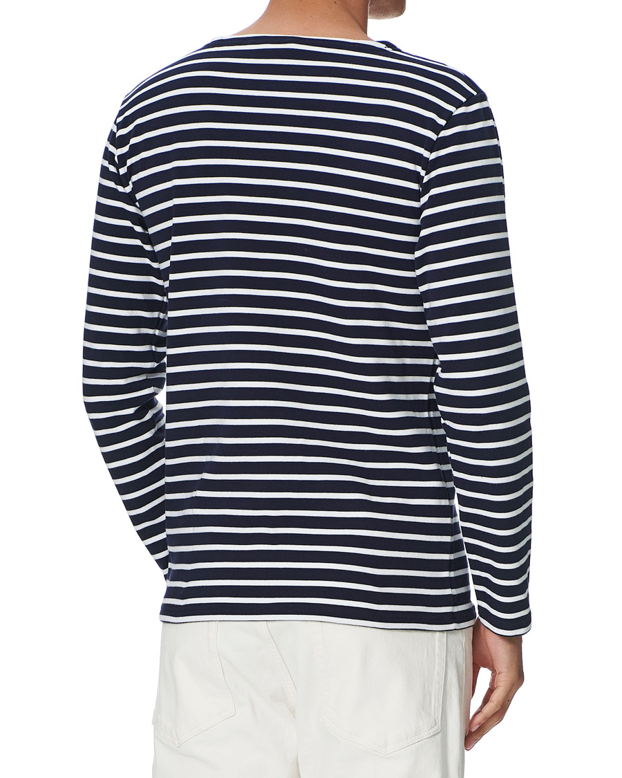 Homme | T-shirts | Armor-lux | Houat Héritage Stripe Longsleeve T-shirt Navy/White