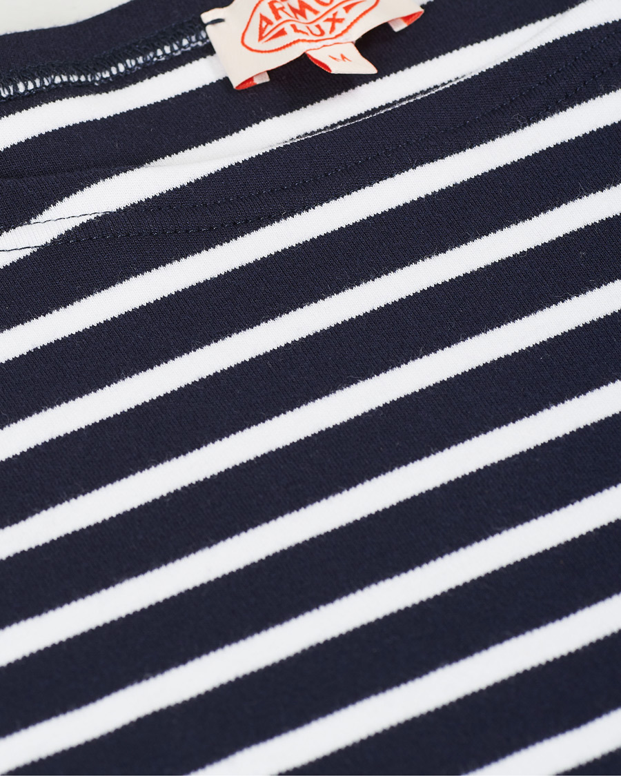 Homme | T-shirts | Armor-lux | Houat Héritage Stripe Longsleeve T-shirt Navy/White