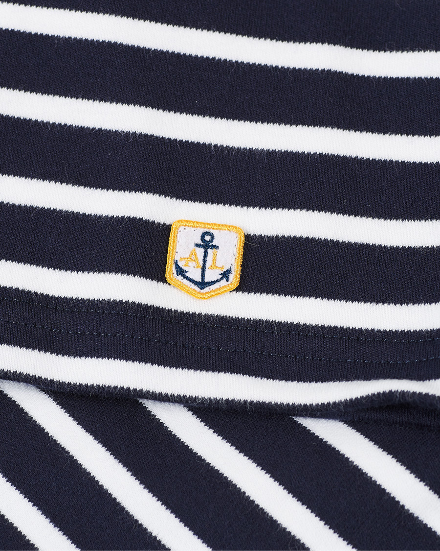 Homme | T-shirts | Armor-lux | Houat Héritage Stripe Longsleeve T-shirt Navy/White