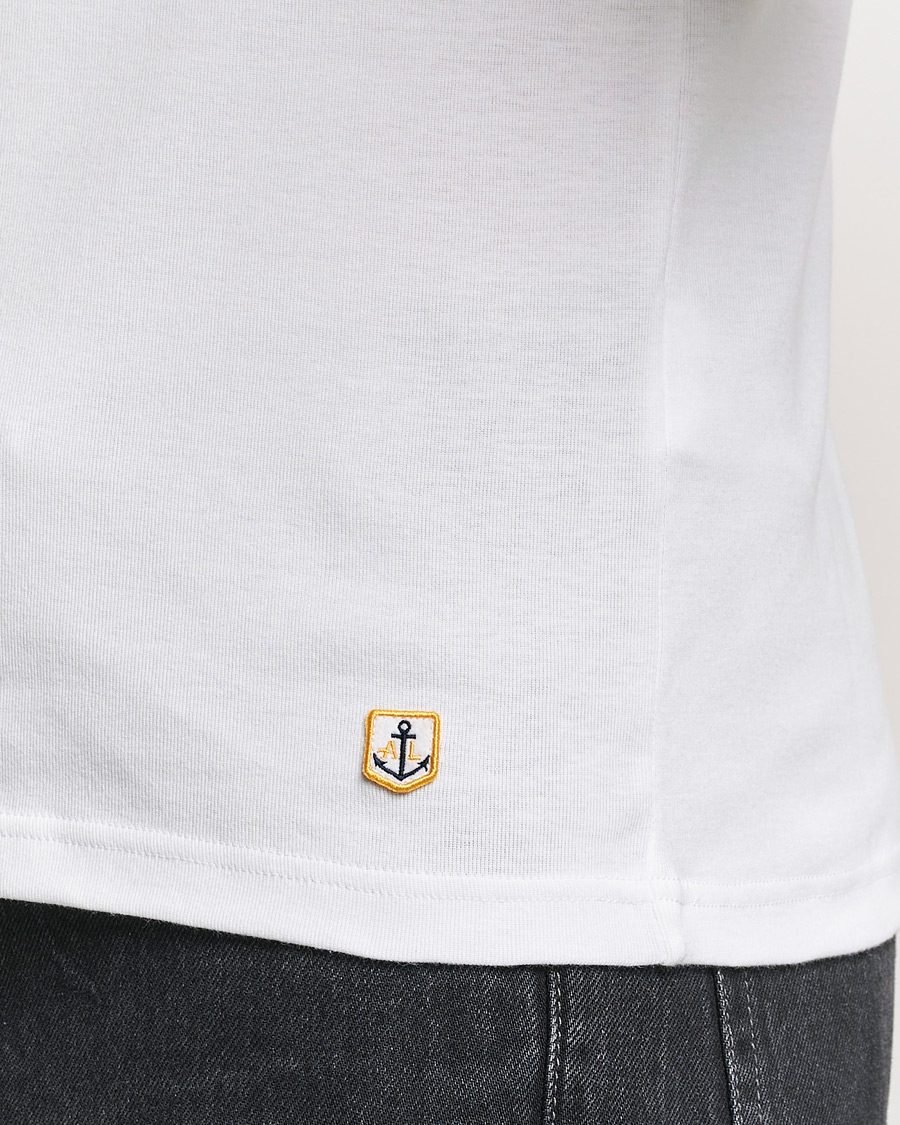 Heren | T-shirts | Armor-lux | 2-Pack Crew Neck T-Shirt White/Rich Navy