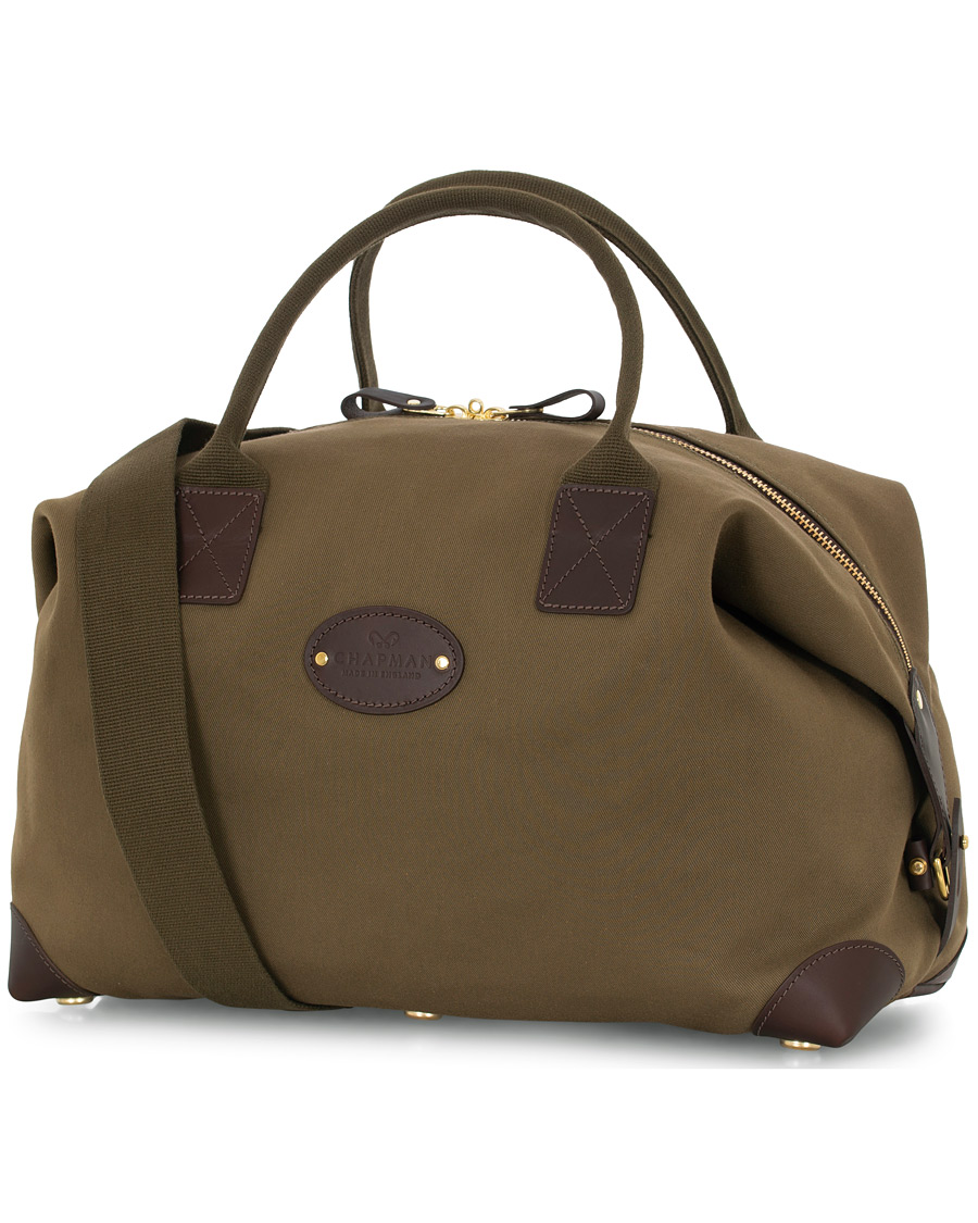 Homme | Chapman Bags Medium Classic Holdall Canvas Weekendbag Deep Olive | Chapman Bags | Medium Classic Holdall Canvas Weekendbag Deep Olive