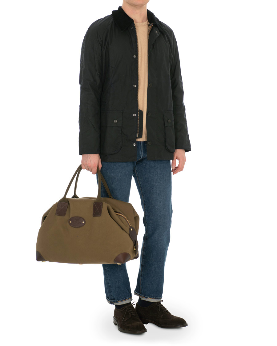 Homme | Chapman Bags Medium Classic Holdall Canvas Weekendbag Deep Olive | Chapman Bags | Medium Classic Holdall Canvas Weekendbag Deep Olive