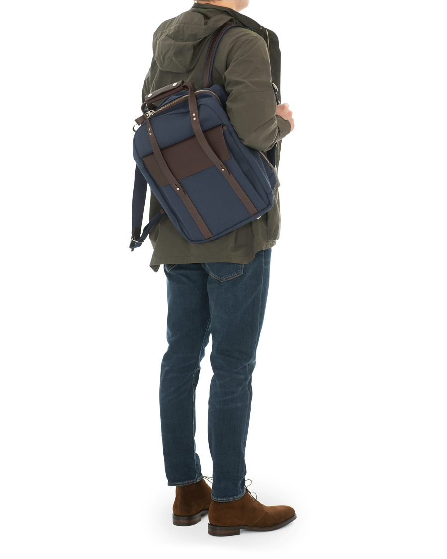 Heren | Chapman Bags Ribble Canvas Rucksack Navy | Chapman Bags | Ribble Canvas Rucksack Navy