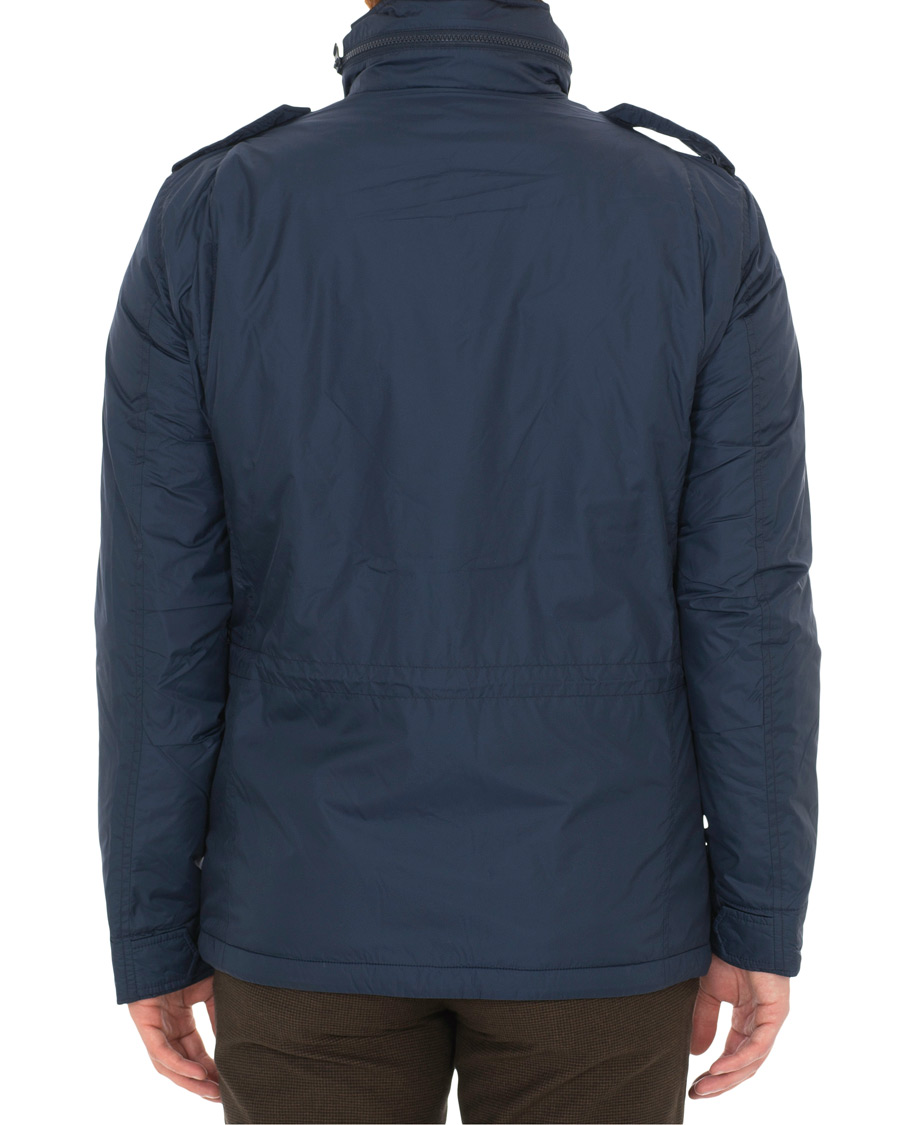 Homme | Manteaux Et Vestes | Aspesi | Minifield Wool Lined Field Jacket Dark Blue