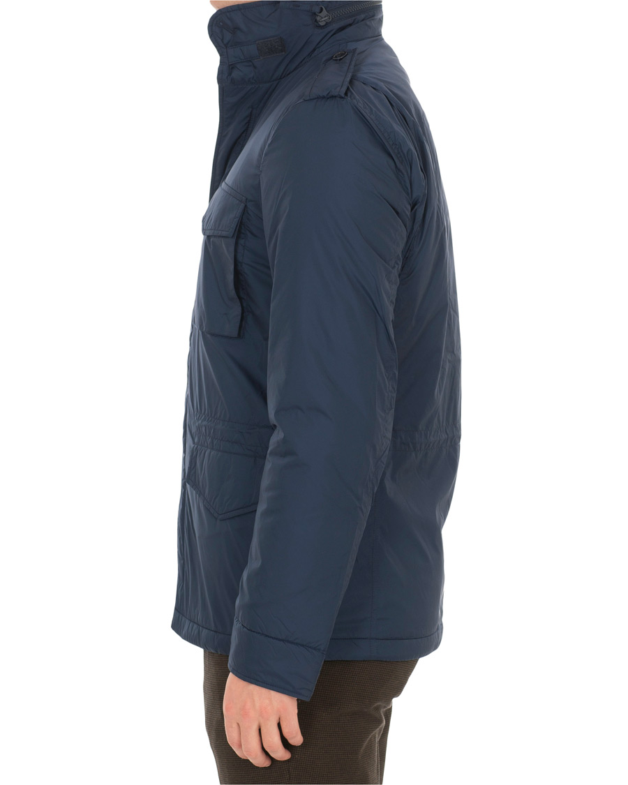 Homme | Manteaux Et Vestes | Aspesi | Minifield Wool Lined Field Jacket Dark Blue