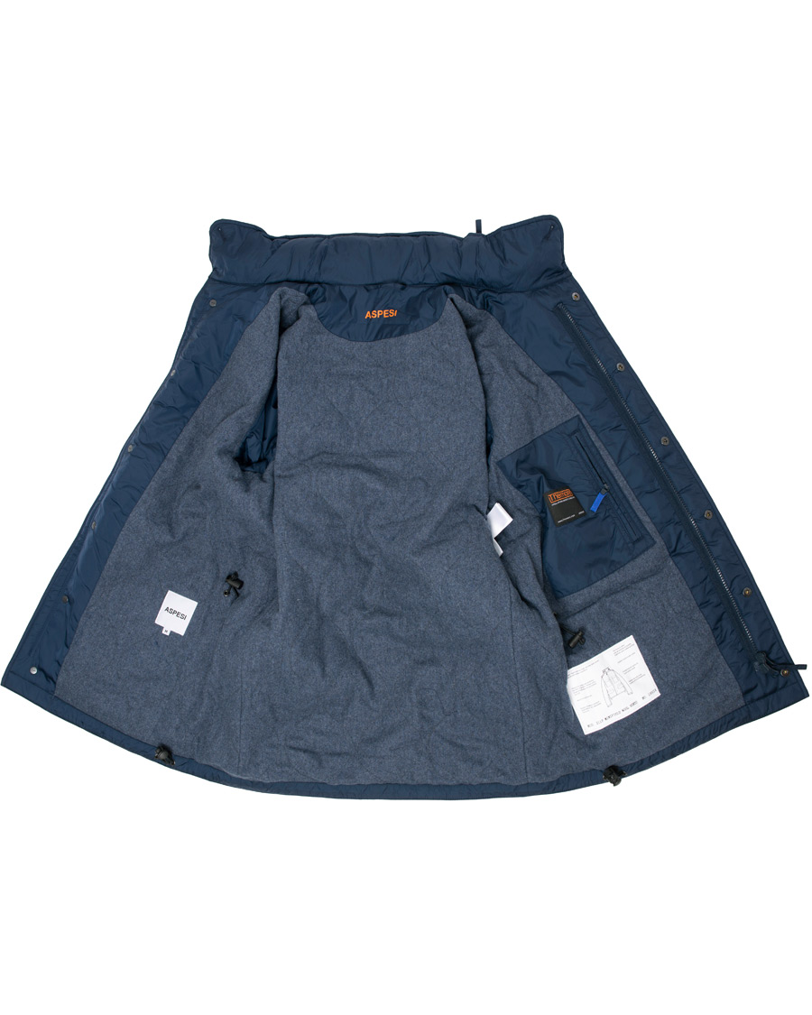 Homme | Manteaux Et Vestes | Aspesi | Minifield Wool Lined Field Jacket Dark Blue