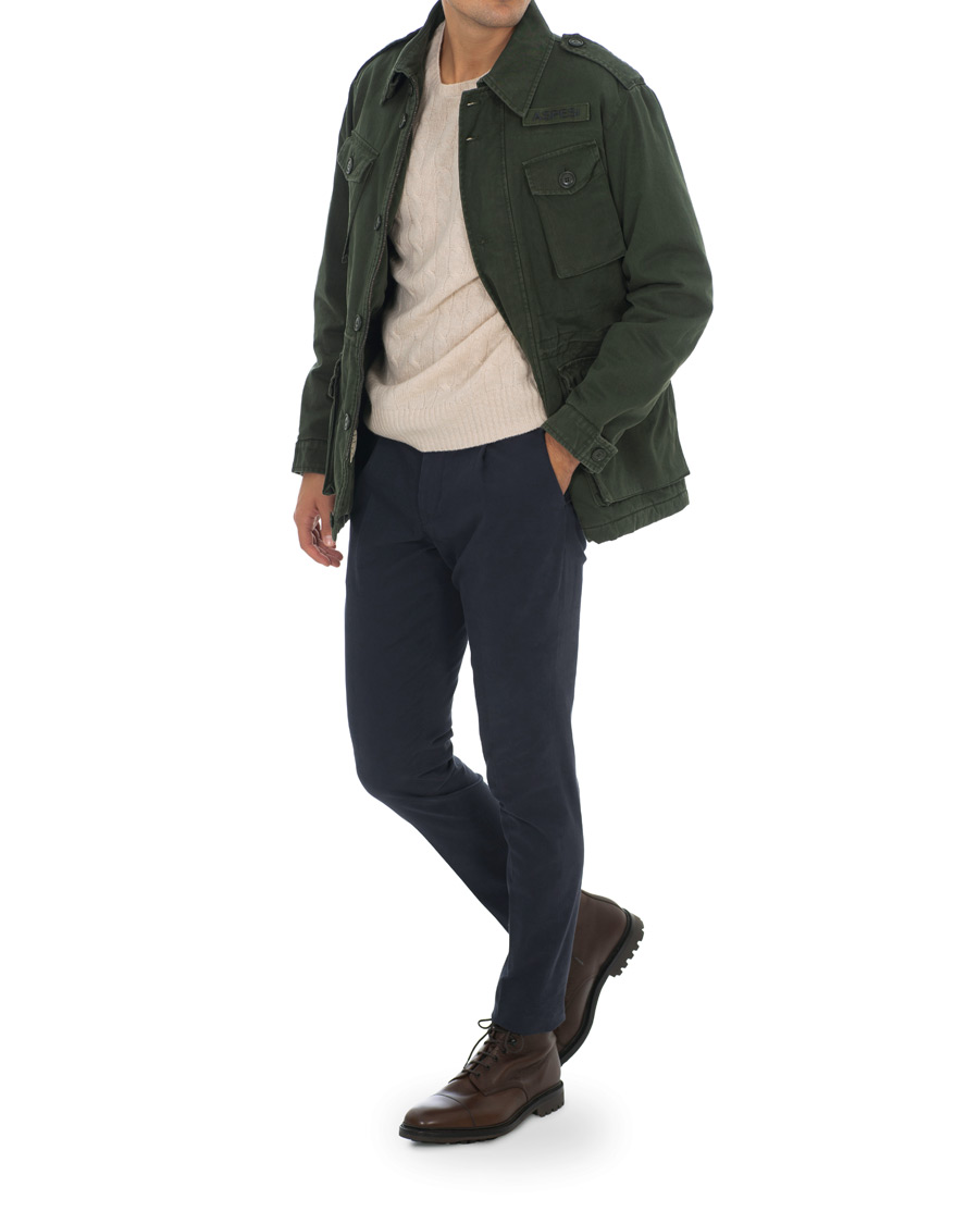 Homme | Manteaux Et Vestes | Aspesi | Vancouver Thermore Lining Cotton Field Jacket Military