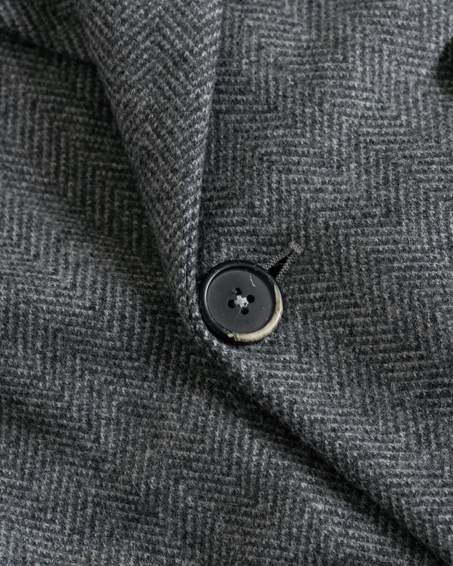 Homme | Blazers | Barena | Mosto Double Breasted Herringbone Blazer Light Grey