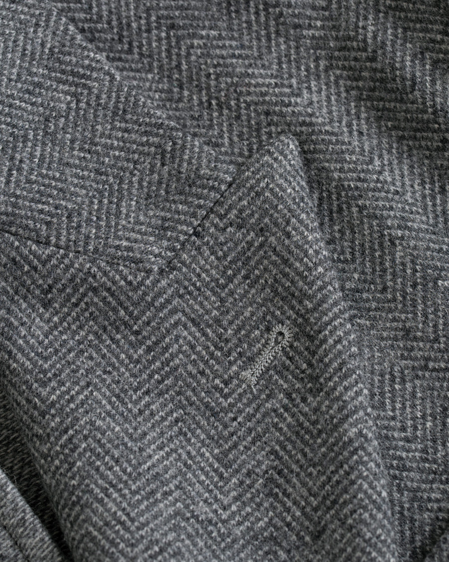 Homme | Blazers | Barena | Mosto Double Breasted Herringbone Blazer Light Grey