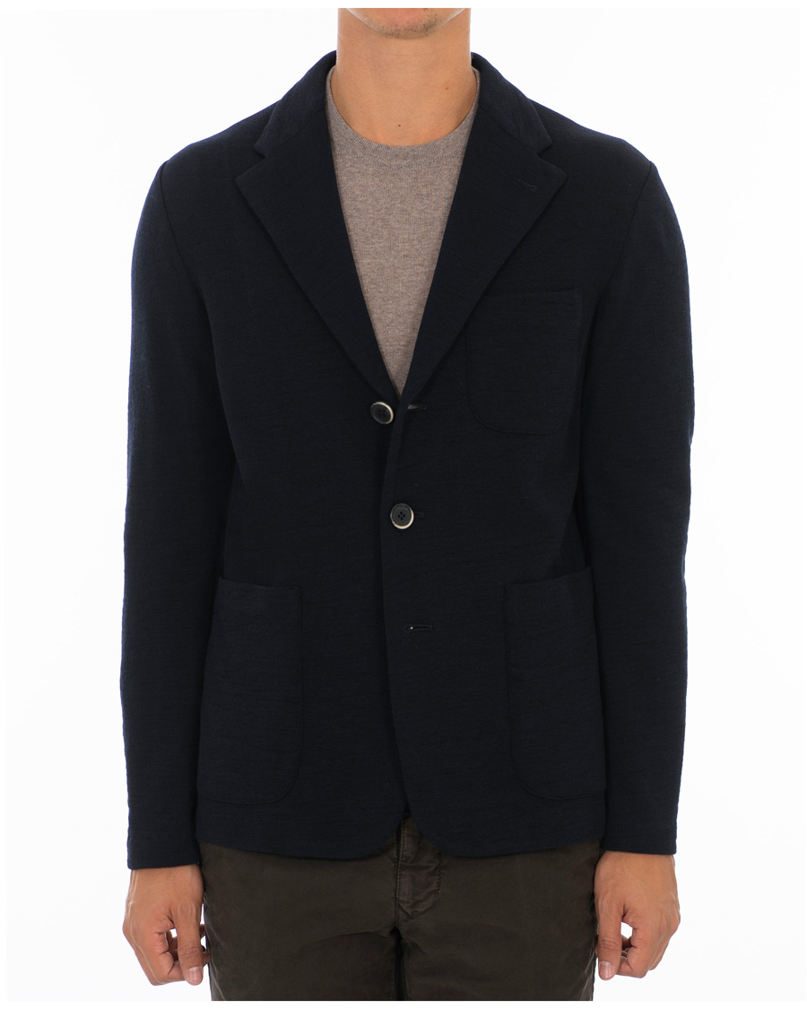 Heren | Blazers | Barena | Torceo Jersey Blazer Navy