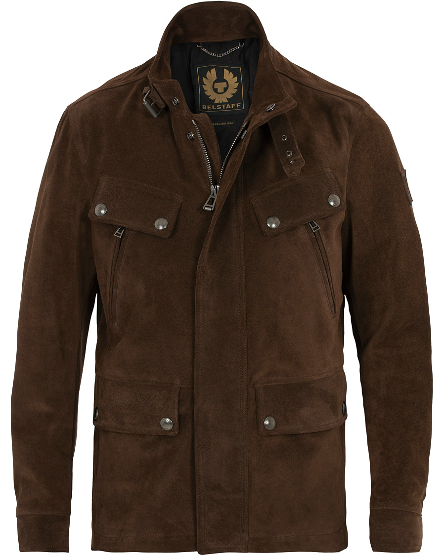 Heren | Jassen | Belstaff | Denesmere Suede Field Jacket Chocolate Brown