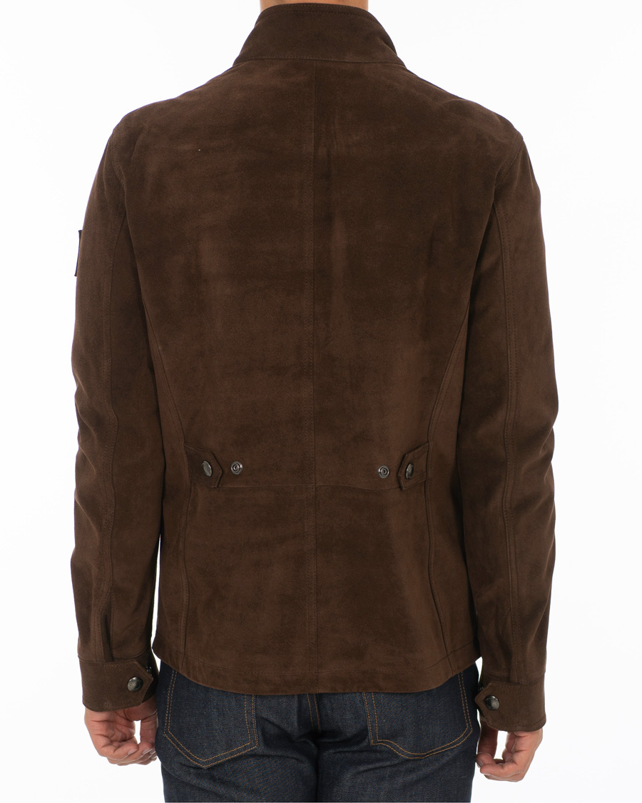 Heren | Jassen | Belstaff | Denesmere Suede Field Jacket Chocolate Brown
