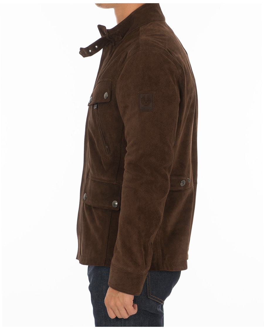 Heren | Jassen | Belstaff | Denesmere Suede Field Jacket Chocolate Brown