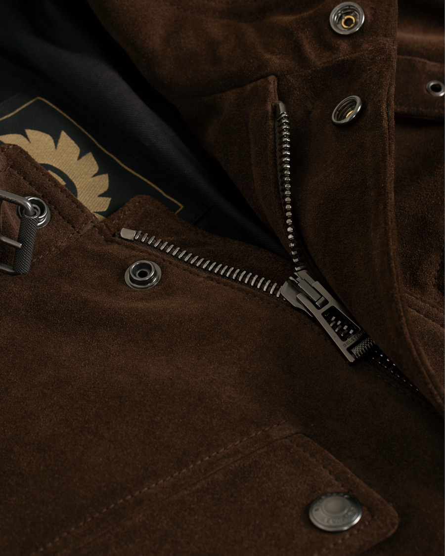 Heren | Jassen | Belstaff | Denesmere Suede Field Jacket Chocolate Brown