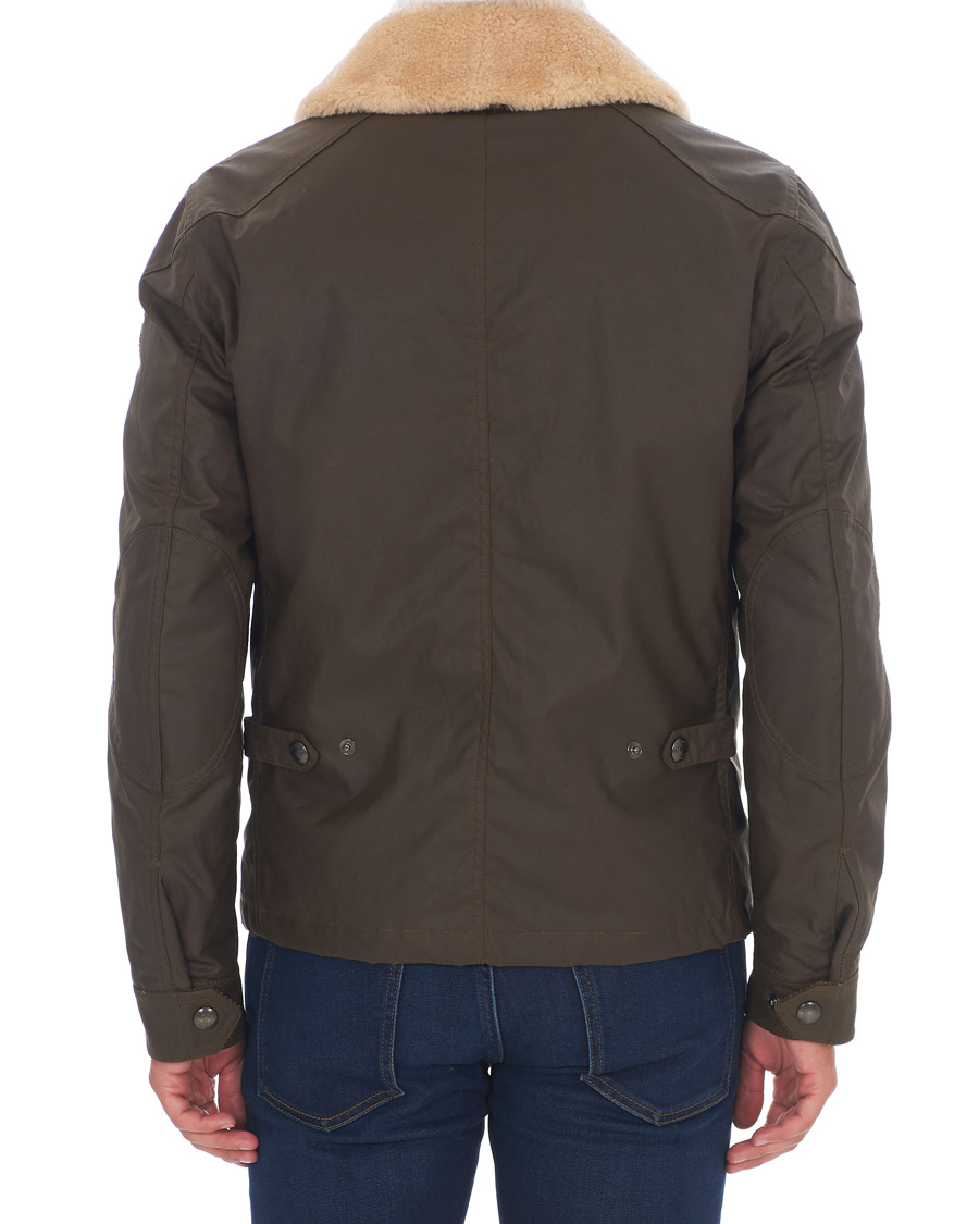 Homme | Manteaux Et Vestes | Belstaff | Patrol Shearling Pilot Waxed Jacket Windsor Moss