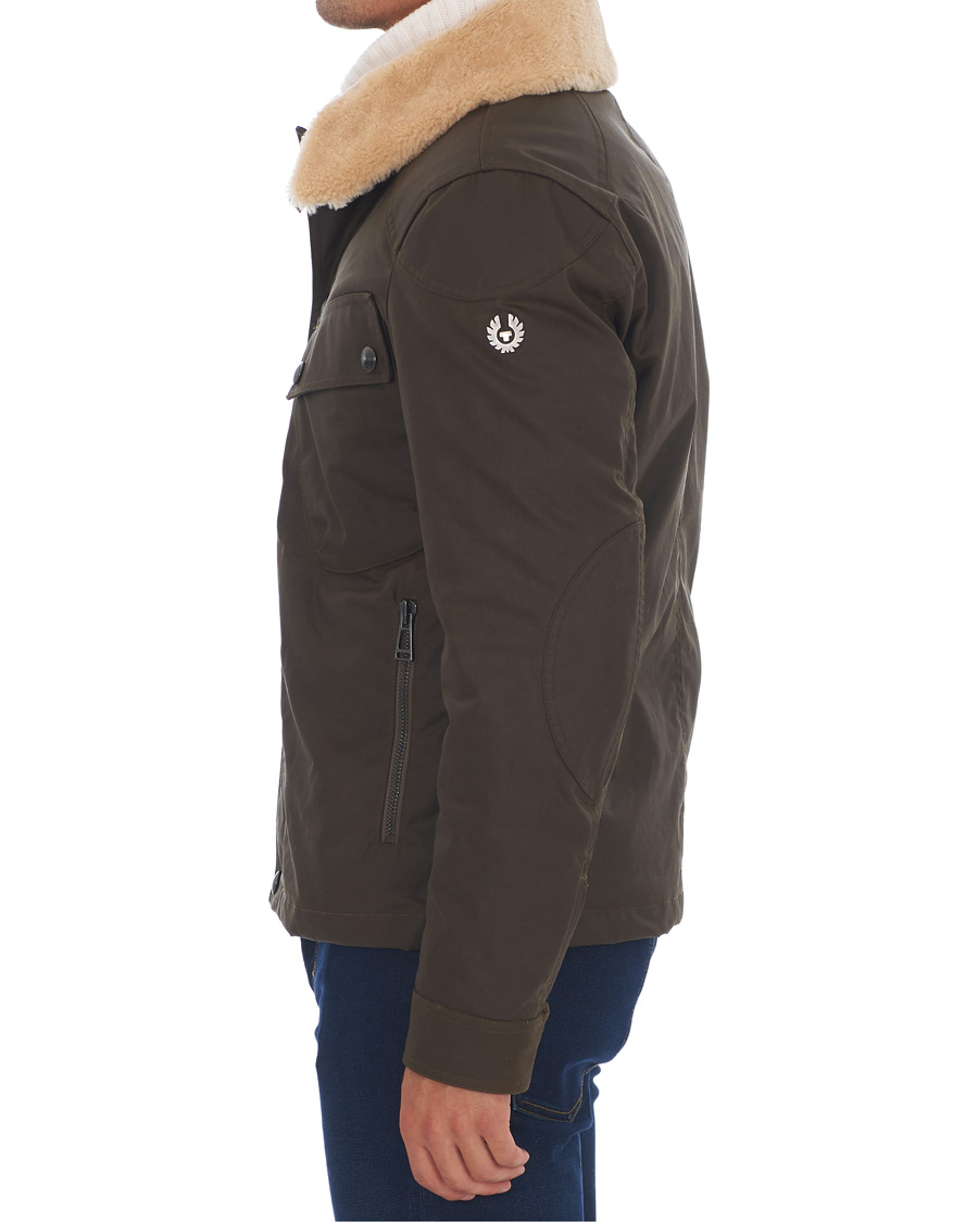 Homme | Manteaux Et Vestes | Belstaff | Patrol Shearling Pilot Waxed Jacket Windsor Moss